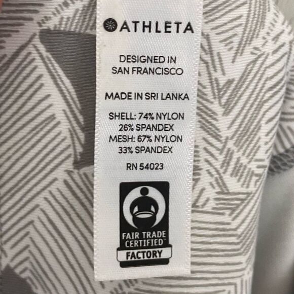 Athleta | Silver Grey Palm All In 7/8 Leggings Size XSmall - Picture 9 of 10